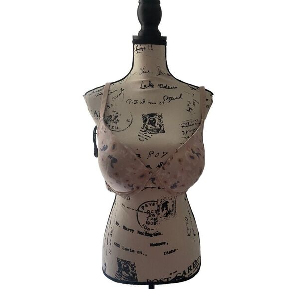 Anne Klein SZ 34DD lightly lined floral print bra - Picture 2 of 4